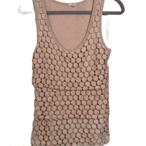 J Crew Tiered Embroidered Lace Front Tank EUC